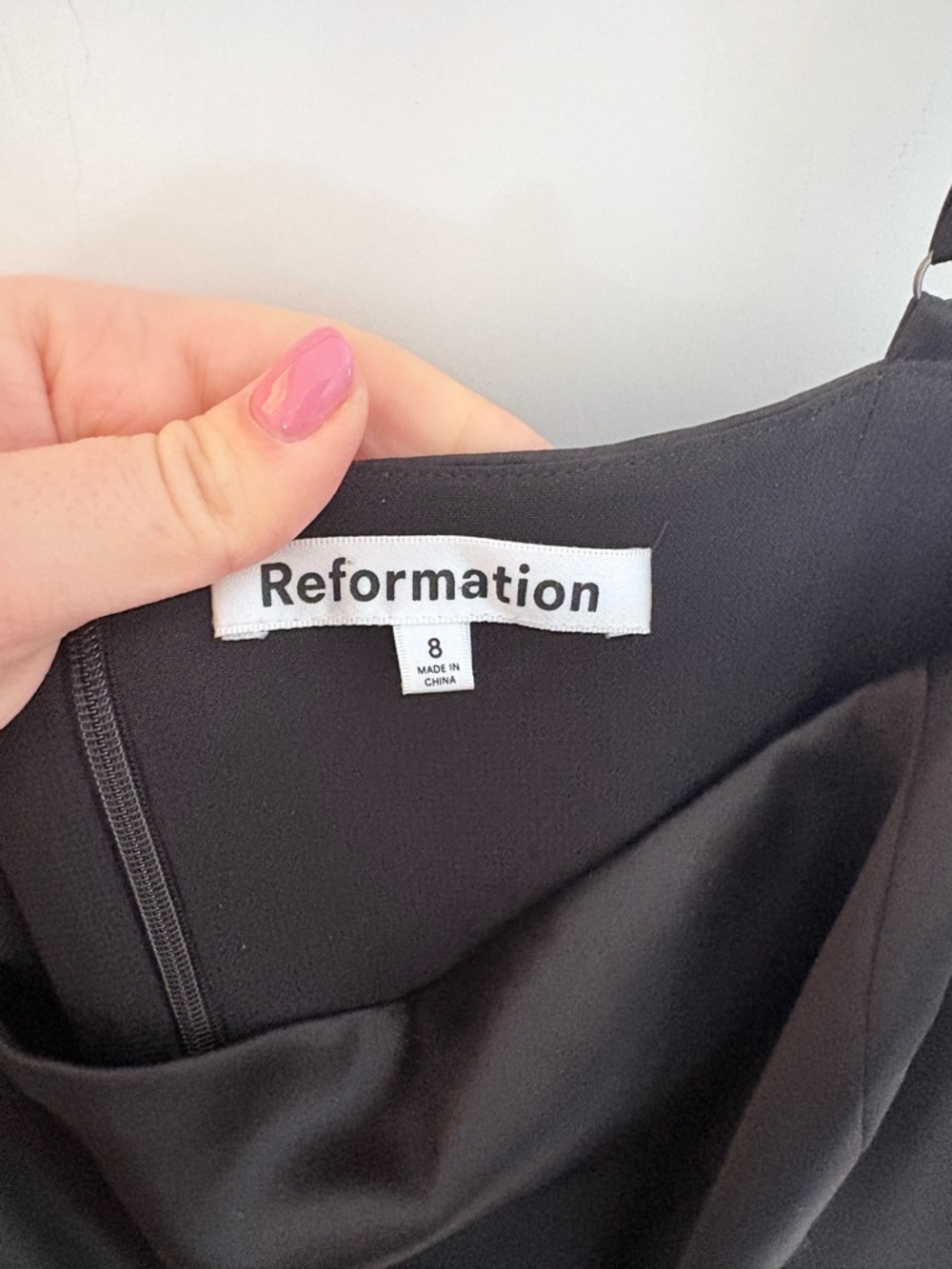 Reformation Black Satin Gracen Spaghetti-Strap Midi Dress - Picture 5 of 13
